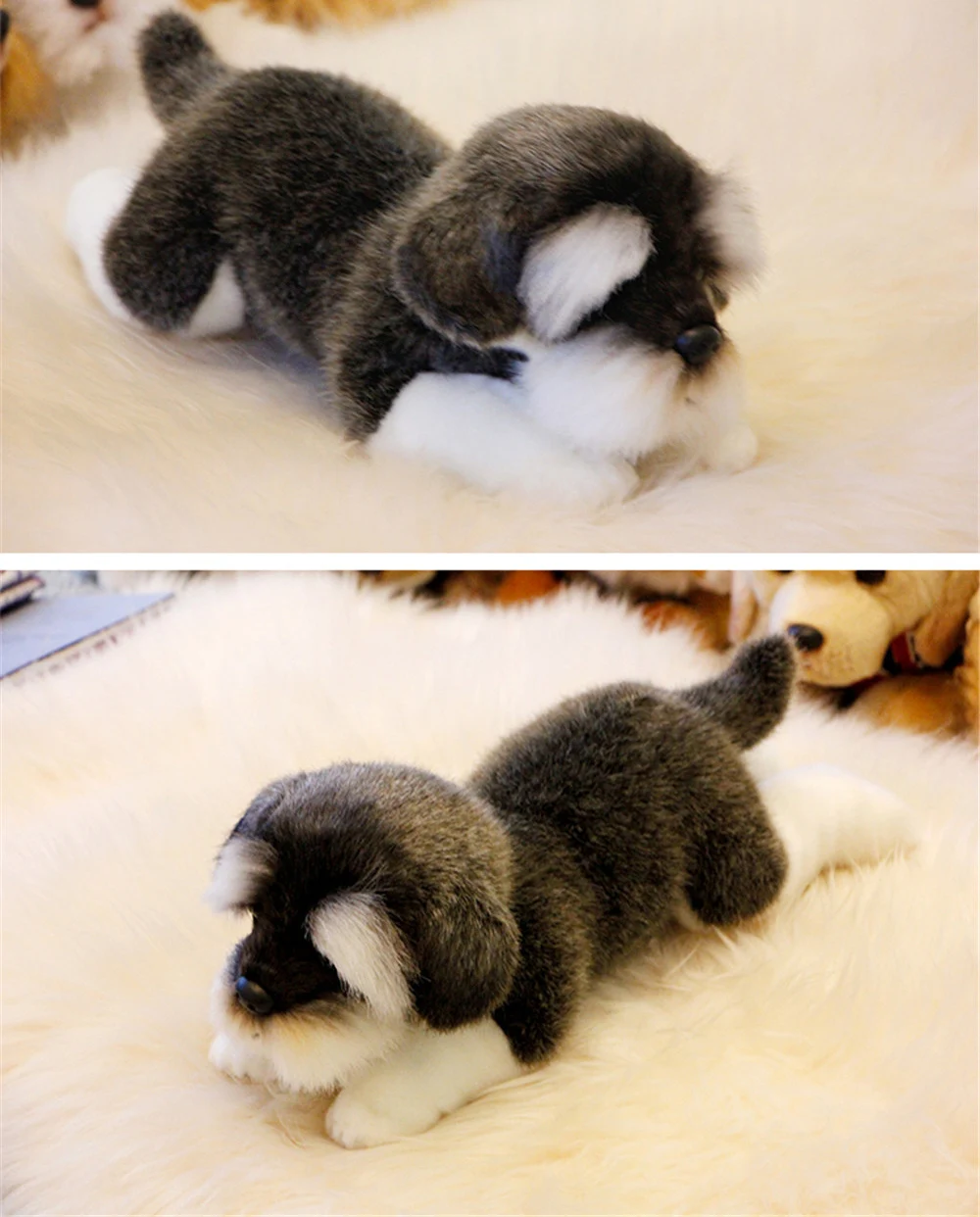Fancytrader Realistic Simulation Schnauzer Tibetan Mastiff Shepherd Dogs Toys Decoration Doll for Kids10