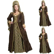 2017 New Blue All Size Vintage Costumes Gothic/Civil War Renaissance dress Ball Gown Dress Halloween dresses US 4-26 C-043