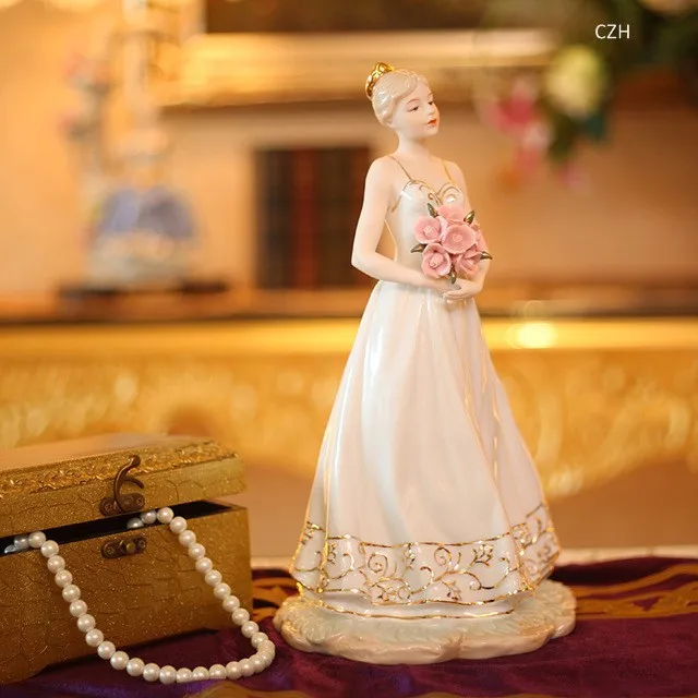 Классическая фарфоровая статуэтка Belle Maiden, керамическая статуэтка принцессы, подарок, украшение для гостиной и спальни