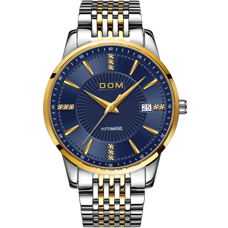

Automatic Mechanical Watch Men DOM Luxury Brand Mens Watches fashion Casual Business Dress clock Waterproof relogio masculino