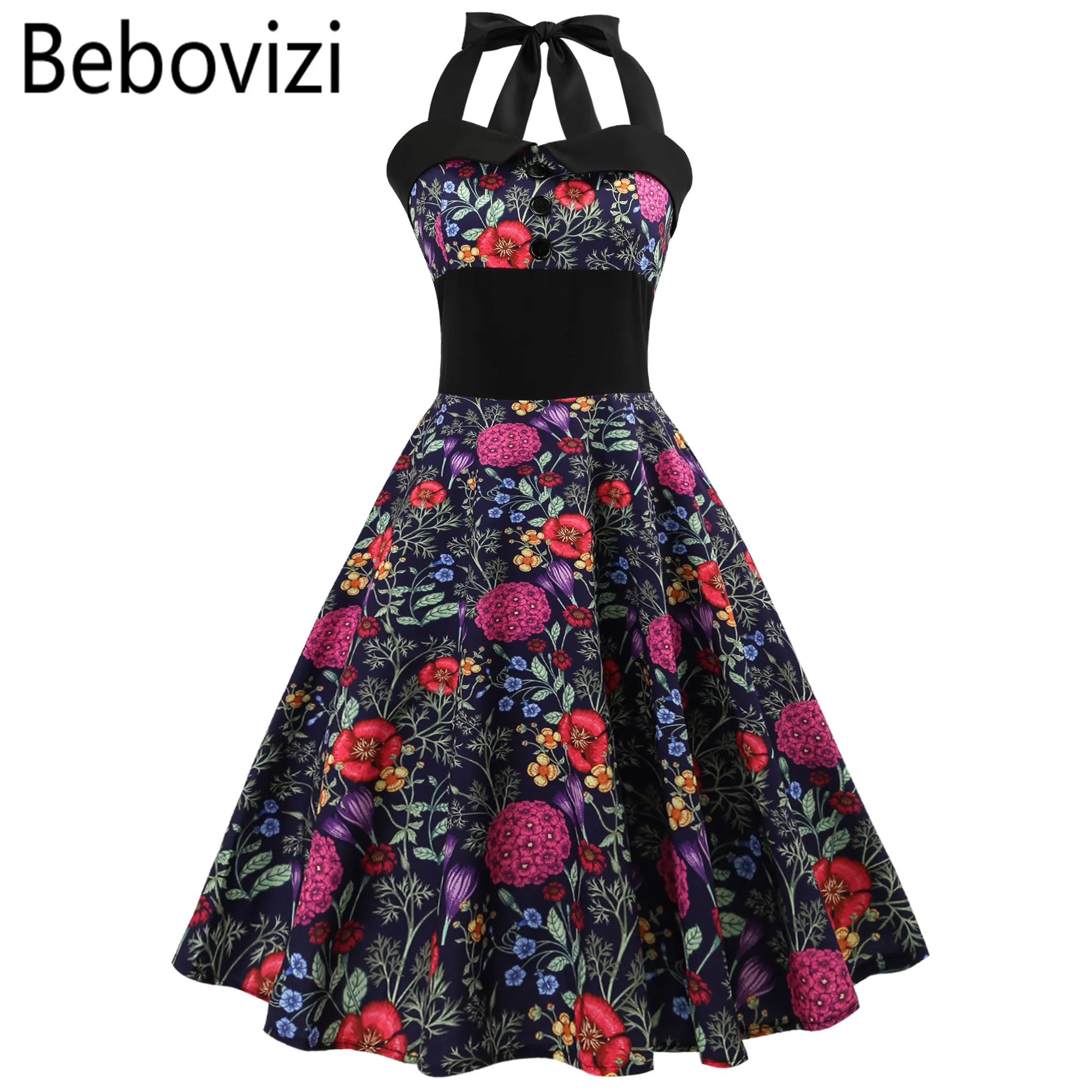Bebovizi 2018 Новинка Одри Хепберн Vestidos без бретелек Вечерние платья туники для женщин
