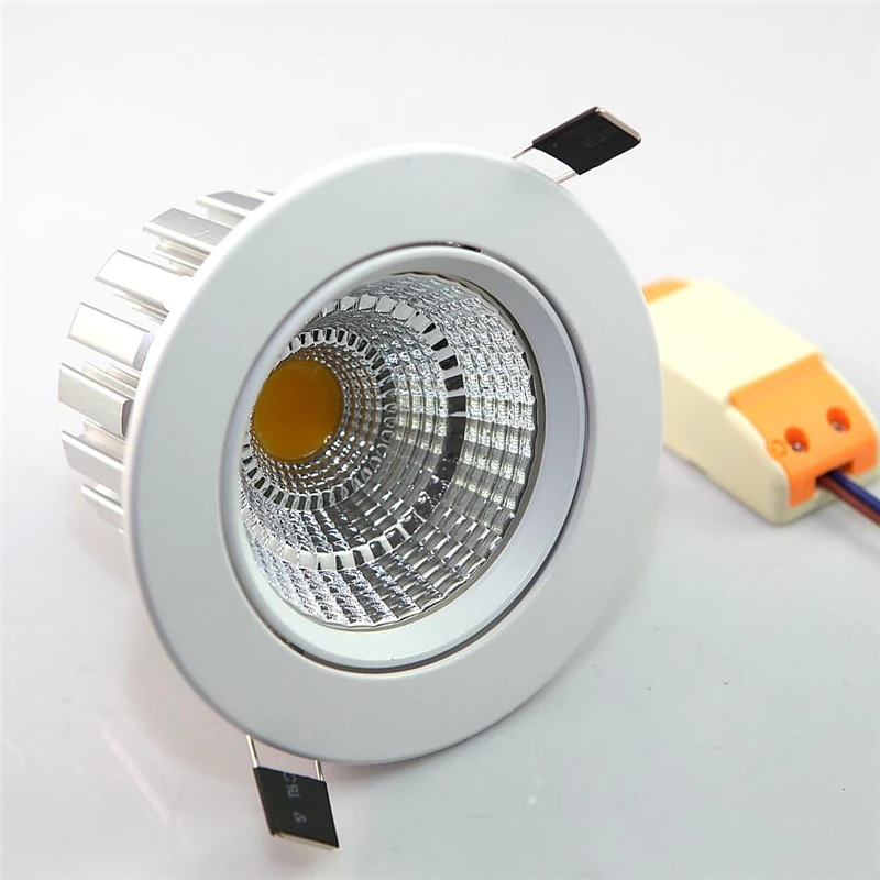 

free shipping AC110-240V Round Recessed LED Downlight COB LED Spot Lamp 15W Angle Adjustable Ceiling Decoration 12PCS