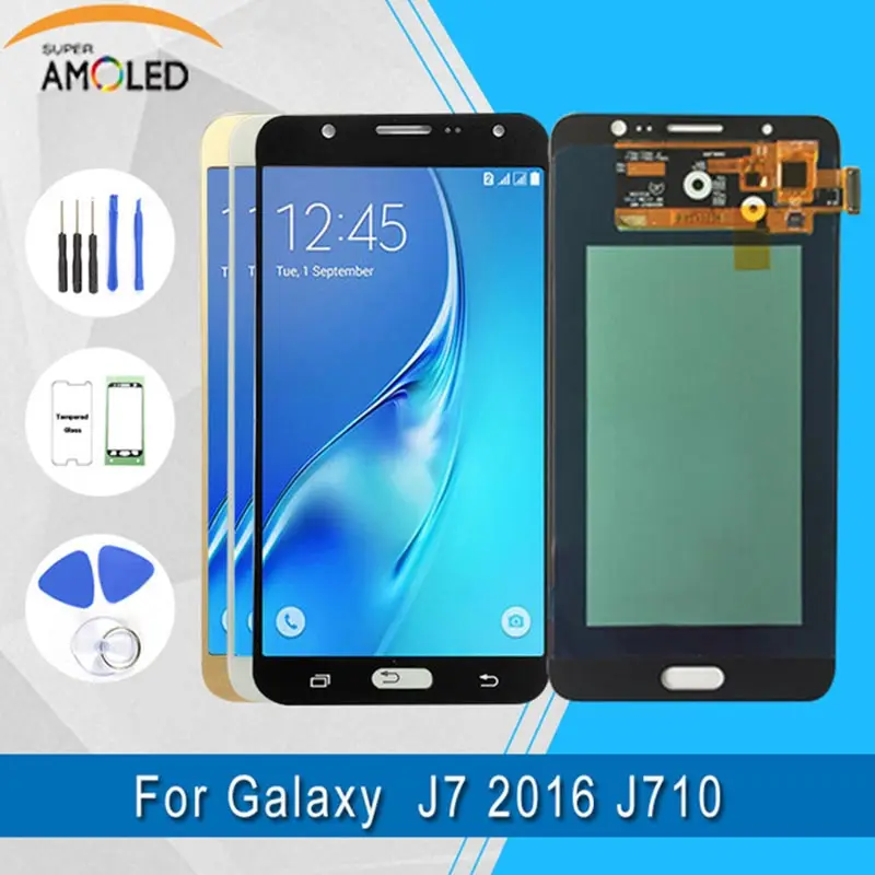 

for Samsung Galaxy J7 2016 LCD J710 SM-J710F J710M J710H J710FN LCD Display With Touch Screen Digitizer Assembly +Tools