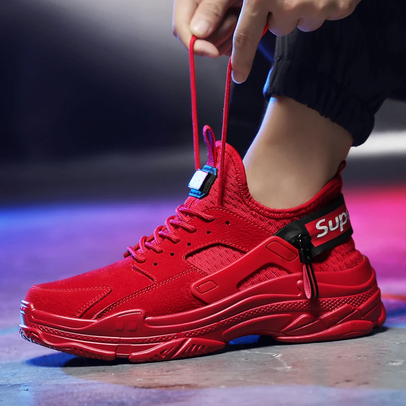 Autumn Winter Men Trainers Sneakers Running Shoes suede leather Comfortable Jogging Sneakers Mens Sport Trainers running shoes 4