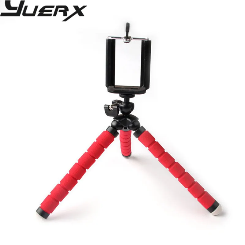 

Red Flexible Octopus Tripod Bracket Phone Camera Holder Stand Mount For iphone4S 5S 6 Samsung Photo Free Shipping