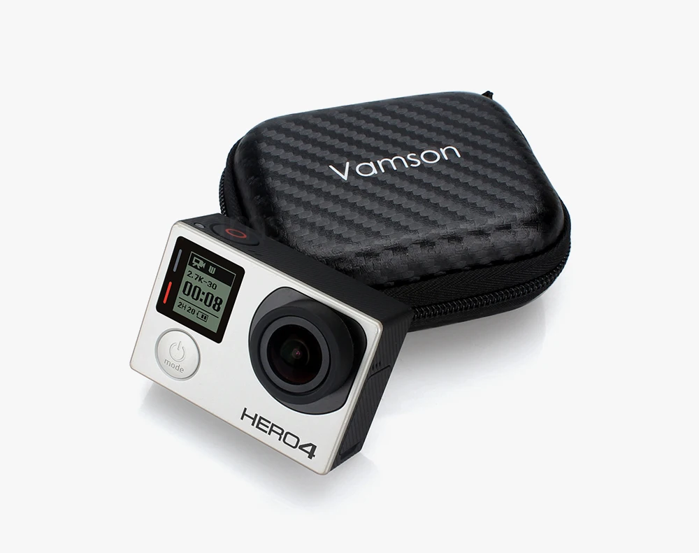 Vamson аксессуары для Go Pro мини Защитный EVA чехол Box сумка для GoPro Hero 4 3 + 2 для SJ4000 для Xiaomi для Yi VP804