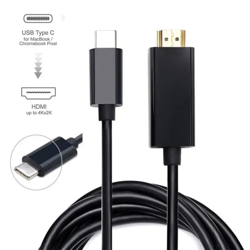 Кабель-адаптер hobbylan USB C к HDMI для Galaxy S8 S8+ Plus, USB-C для сотового телефона, type C, USB 3,1, HDMI, 4 k, 2 k, HDTV кабель d25