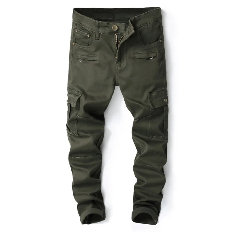 Buy 2018 Fashion Style Military Army Green Jeans Men