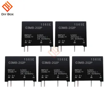 

5Pcs 5V 12V DC-AC Solid State Relay Module G3MB-202P G3MB 202P PCB SIP SSR AC 240V 2A Snubber Circuit Resistor Relay Switch
