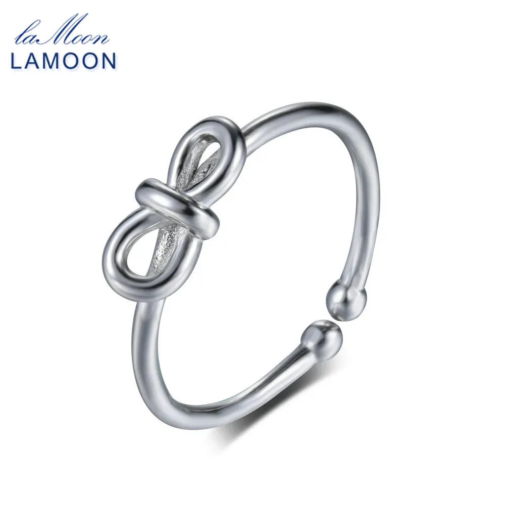 LAMOON 2018 New Lovely Cat Ears 925-Sterling-Silver Adjustable Rings S925 Fine Jewelry for Women Girls Gift Anti Allergy LMRY061