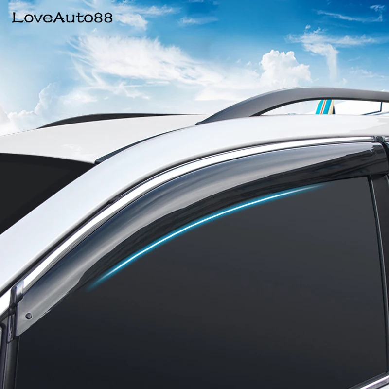 

Car Window Visor Door Rain Sun Shield Side Windows Cover Trim Auto Accessories 4Pcs For Subaru XV 2018 Car Styling