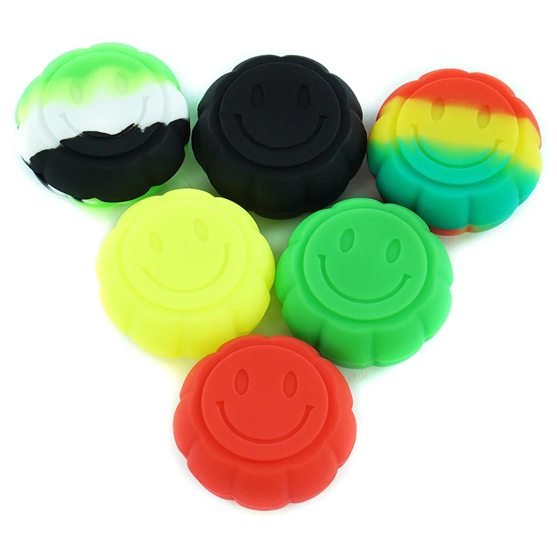 

5pcs Dab Wax Slick Oil Silicone wax Container Goo Mixed Colors Non Stick dab jar