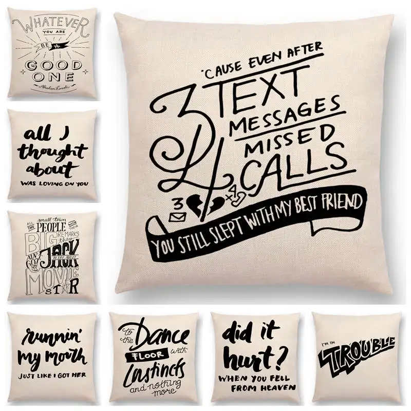 Hot Sale Black And White Decorative Letters Meaningful Saying Warm