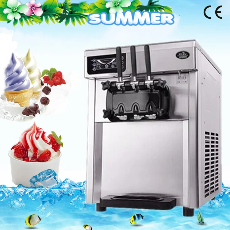 free ship CE desktop ice cream machine soft ice cream machine