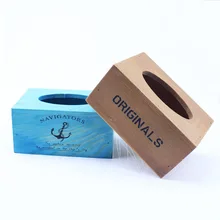 Винтажная деревянная коробка для салфеток, Обложка для украшения дома, креативный держатель для салфеток для бумажных полотенец