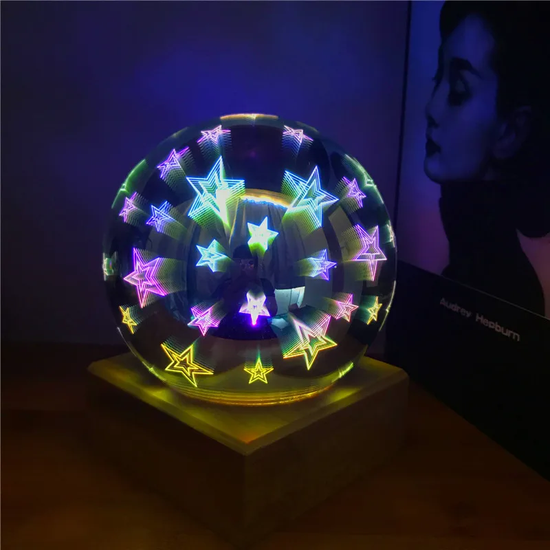 Novedades фейерверк 3D светодиодный ночник проектор красочная новинка атмосферная