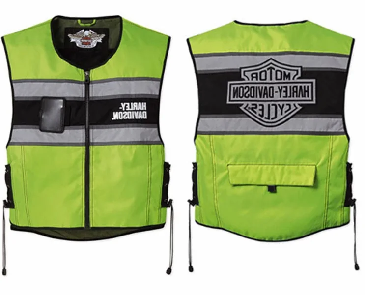 Men's Hi Vis Vest MESH Harley motorcycle motorbike bike racing high