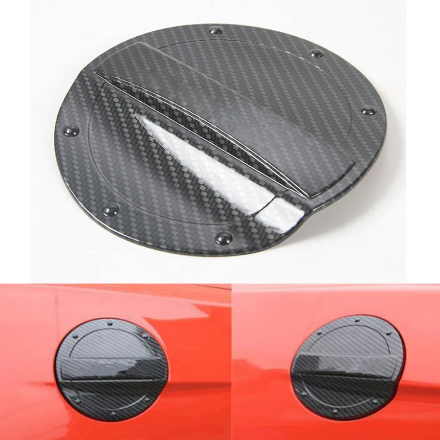 1pc ABS Carbon Fiber Black Car Fuel Tank Gas Cover Cap Decoration