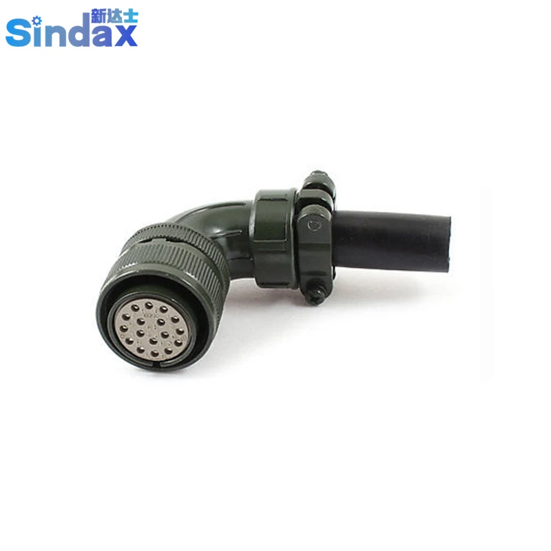 

Sindax AC 500V/13A 17 Pin Terminal Female Cable Metal Aviation Elbow Connecting Plug