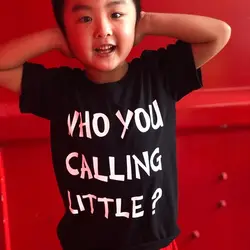 Летняя детская одежда с надписью «Who You» футболка для мальчиков Повседневная футболка с короткими рукавами для мальчиков и девочек