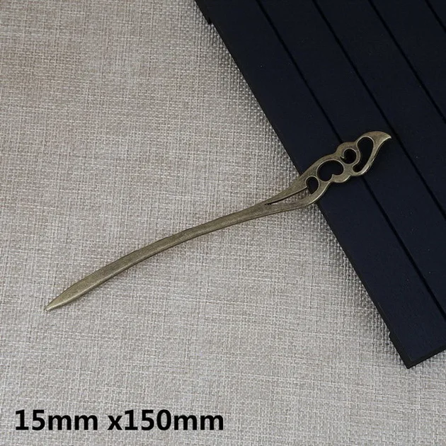Alloy Hair Sticks Long Thin Pattern Slender Kanzashi Cloud Flower Knife