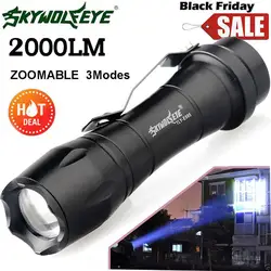 Кемпинг восхождение 2000LM CREE Q5 AA/14500 3 Режим масштабирования супер яркий светодиодный фонарик мини Полиция Факел велосипедов огни открытый