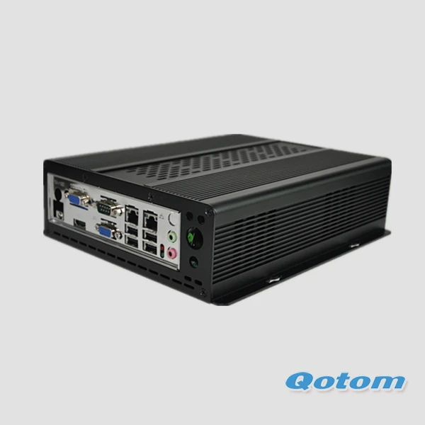 Mini industrial PC with celeron processor 1037u onboard, HD Video port, 2 VGA, 2 LAN, 6 USB, 7 Serial port, x86 mini pc RS232