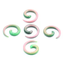 2 шт./лот, акриловая спираль, конус, тоннель, ушные носилки, хрящи, расширитель, растягивающийся штекер, улитка, ювелирные изделия для тела, сексуальные аксессуары