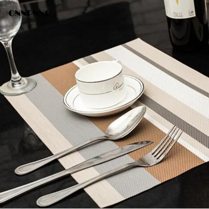 

4pcs/lot 5 Color Dining Table Mat Pvc Placemat Waterproof Heat Insulation Silicone Pad Kitchen Accessories Placemats For Table