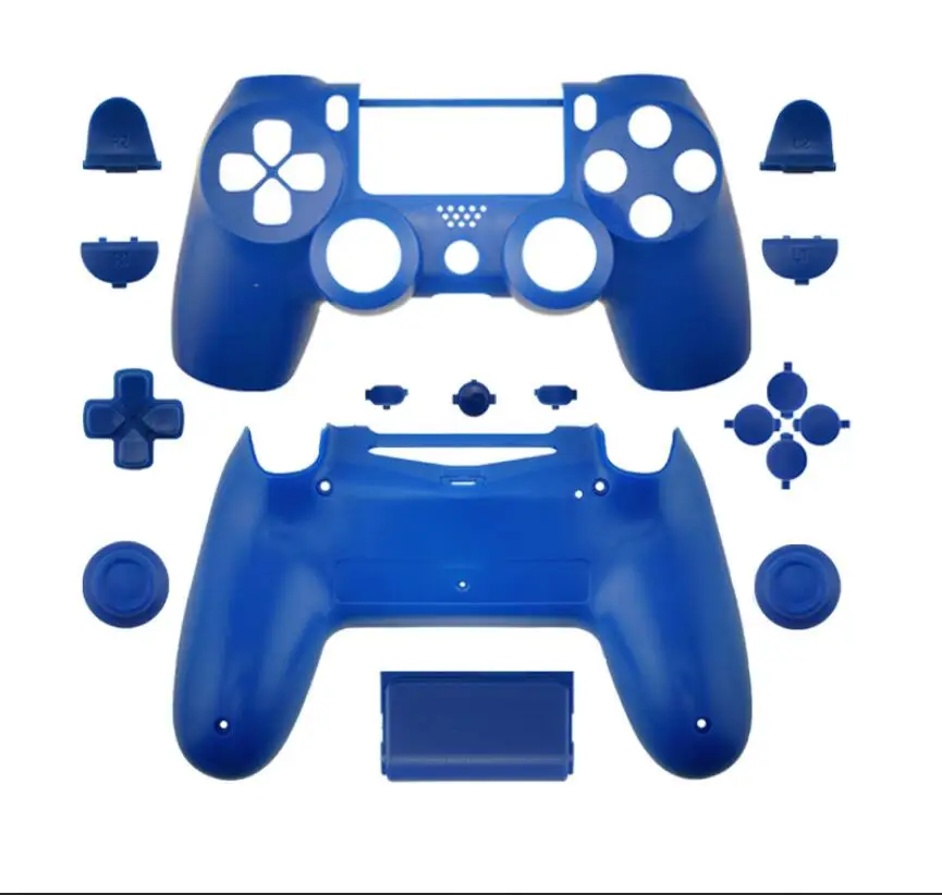 Контроллер данных лягушка оболочка для DualShock 4 Jds 040 кнопки мод комплект для playstation 4 PS4 Pro тонкий корпус чехол Аксессуары - Цвет: Синий