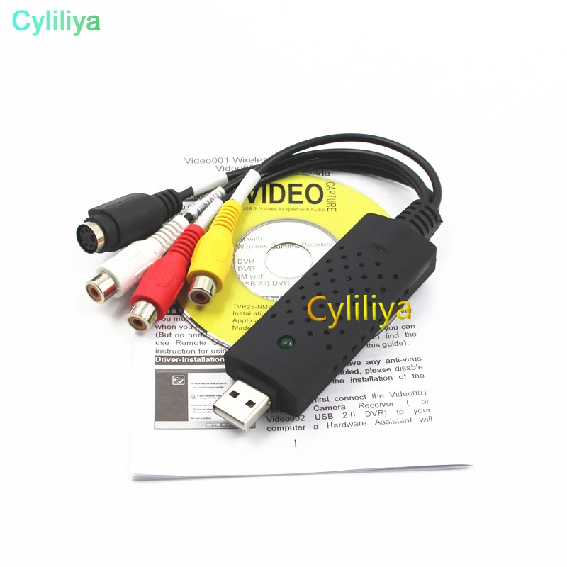 50 шт. адаптер USB 2 0 к 3 RCA Видео ТВ DVD VHS Capture phone XP рознипосылка|Кабели USB| |