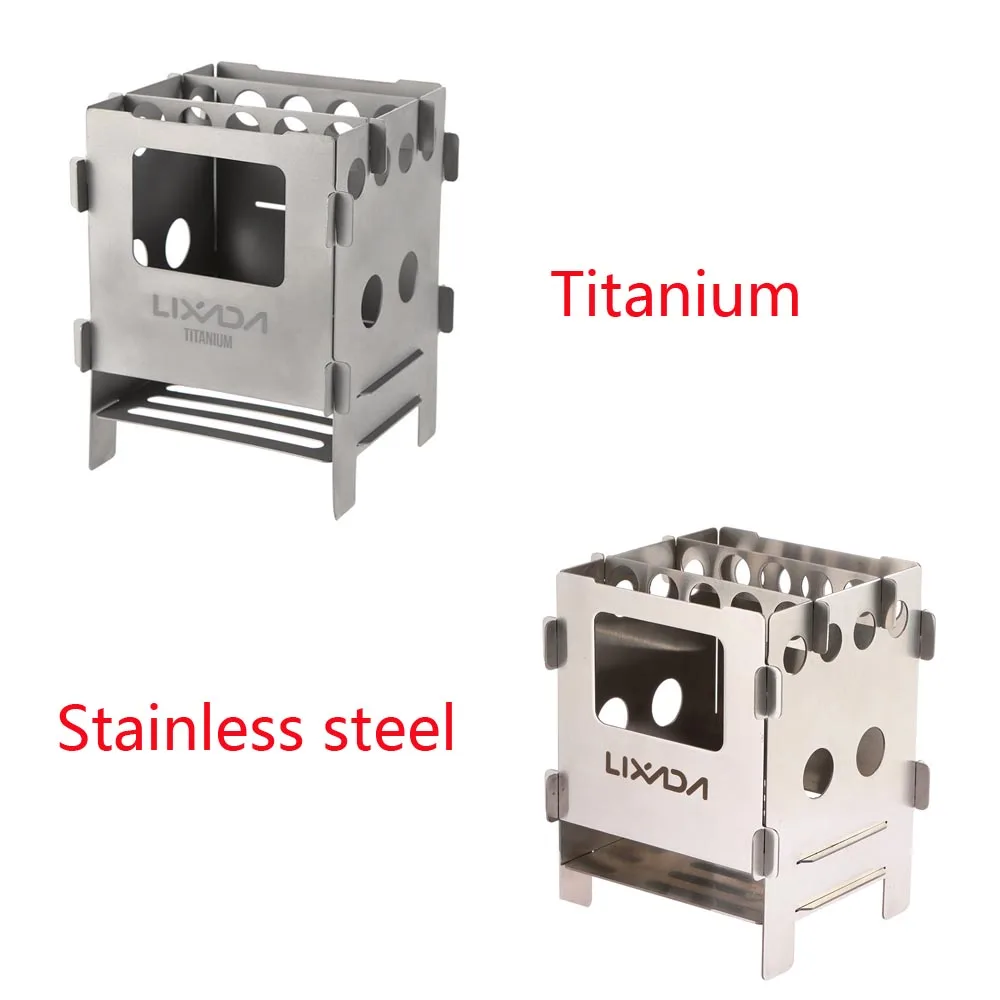 Lixada титана дровяная плита Легкая Складная дровяная плита Открытый Кемпинг плита для пикника приготовления пищи горелки альпинизмом печь