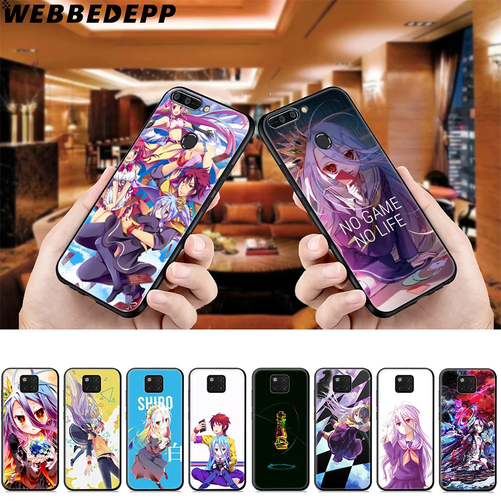 WEBBEDEPP No game life Anime Soft Case for Huawei Mate Honor 20 6A 7A 7C 7X 8 9 9X 10 View Lite Pro 30 |
