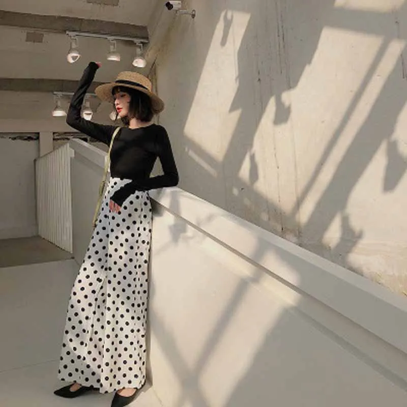 women clothes 2019 pants women European and American retro wave-point wide-legged pants for women in spring and summer women clothes 2019 pants women European and American retro wave-point wide-legged pants for women in spring and summer