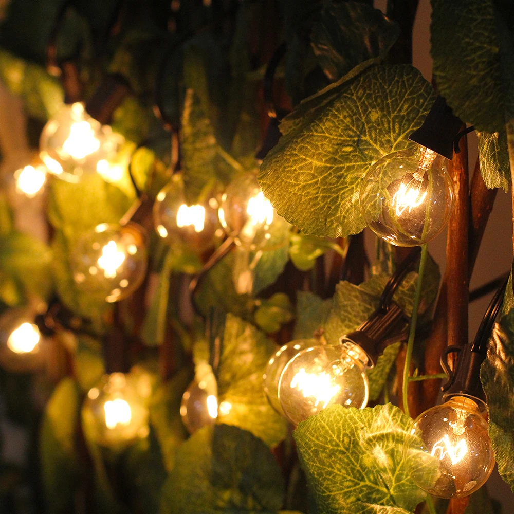 Alistado para Decoração de Luz Interior e Exterior para Jardim Luzes da Corda com 25 Cordas Globo Lâmpadas Claras 25ft ul Pátio Festa G40 13 g40 globe string lights