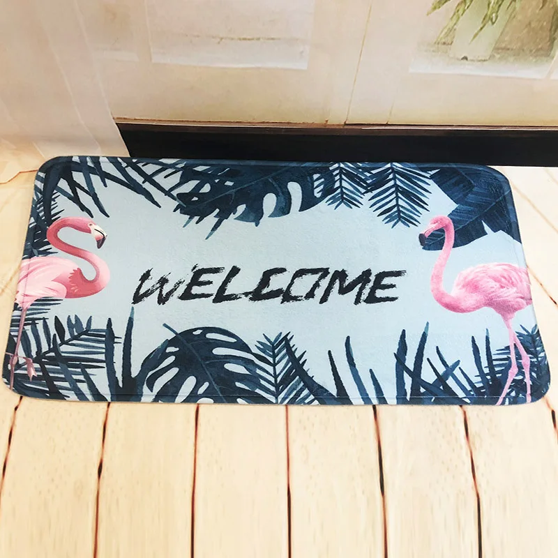 

Door Mat Anti Slip Floor Mat Living Room Coral Fleece Carpets Doormat Leaf Kitchen Bedroom Rugs Bathroom Hallway Absorbent Mat