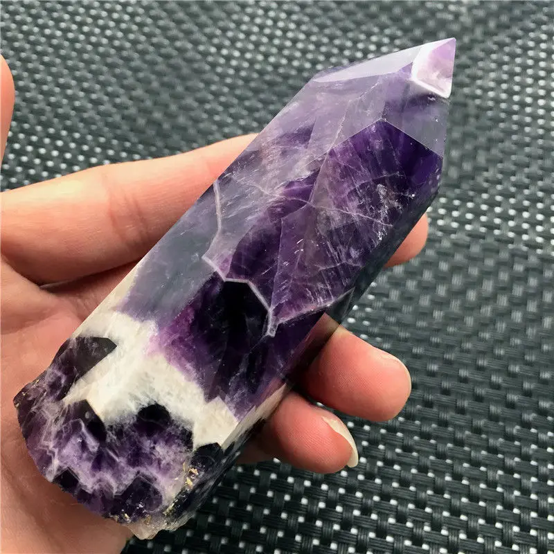 1pc Beautiful natural Dream amethyst point quartz crystal reiki healing ...