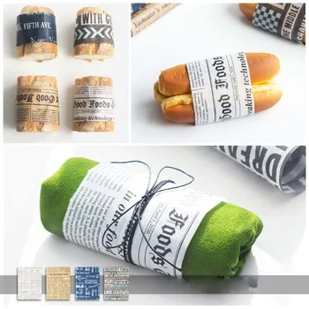 

Wrapping Paper Roll Cake Sheet Wrapper Food Grade Paper Toast Covered Croissant Oil-proof Waterproof Pad English Letter Designs
