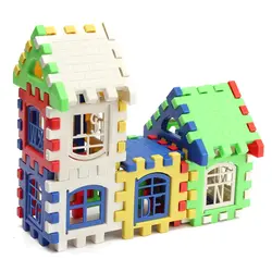 Оптовая продажа! 24 шт. дети пластиковые письмо строительные блоки дом игрушки