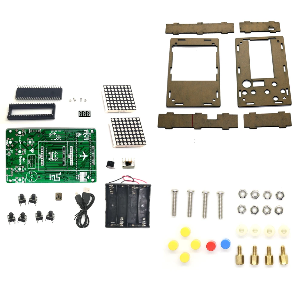 Электронный набор для самостоятельной сборки 8x16 матричная игровая машина для тетрис/змея/выстрел/ракинг матричная игра с акрилом набор для самостоятельной сборки электронный
