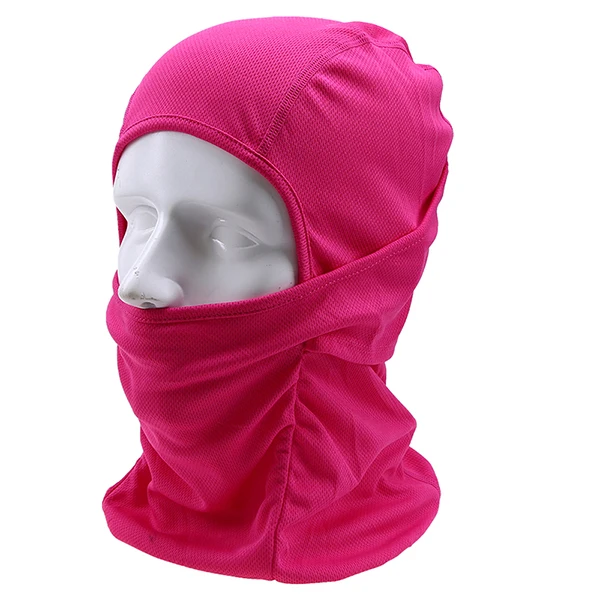 POSSBAY Men Motorcycle Full Face Mask Balaclava Motorcycle Neck Warmer Winter Motorbike Cycling Ski Anti-UV Windproof Mask Women - Цвет: Rose Red