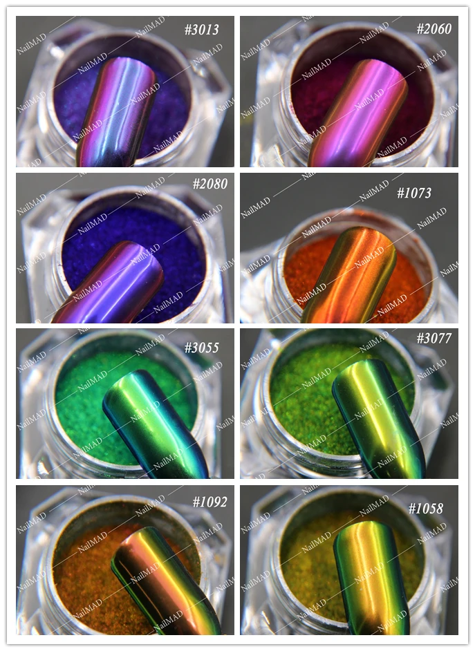 1 г Порошок Хамелеон многохромовая пудра для ногтей меняющая цвет крапинки для ногтей Блестки для ногтей мерцающий блеск пыль
