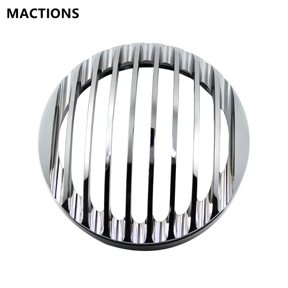 Chrome 5 3/4" Billet Aluminum Motorcycle 5'' Round Front Headlight