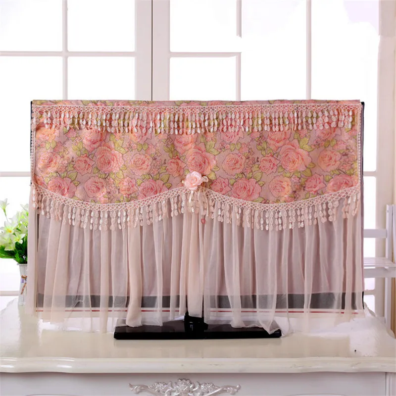 1Pcs Fashion Different sizes TV Lace Cloth Art LED TV Dustproof cover