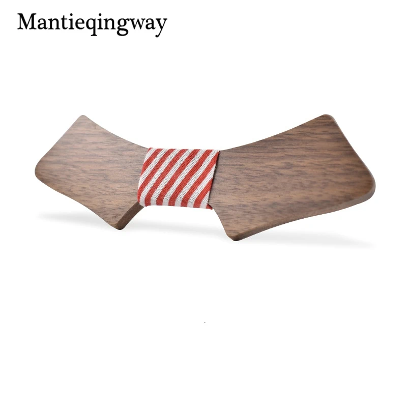 Mantieqingway Геометрия деревянный галстук бабочка для мужчин Artisnal Галстуки 3D