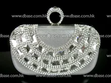 12106-silver Kristall knuckels Ring Hochzeit Brautpartei kupplung geldbörse handtasche FREIES VERSCHIFFEN