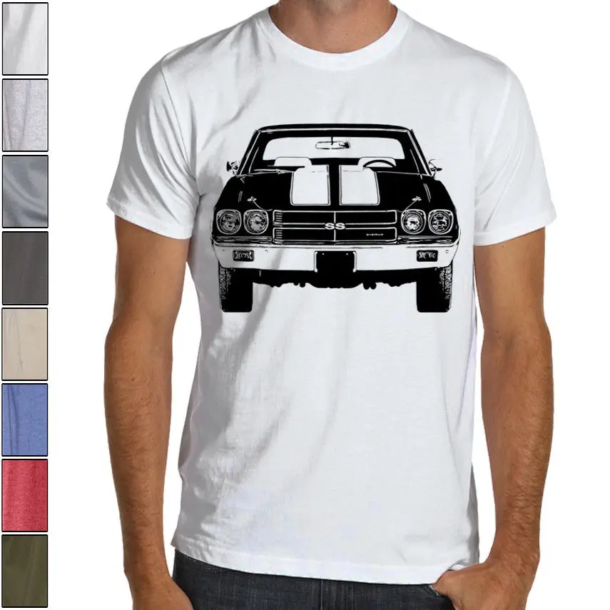 CHEVELLE SS 1970 CHEVY American Muscle Racing Soft Cotton T-Shirt Multi Colors