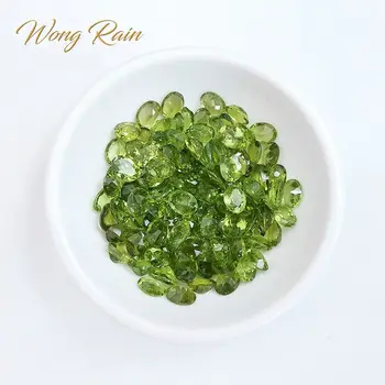 

Wong Rain 1 PCS Top Quality Natural 2 * 4 MM Oval Cut Peridot Loose Gemstone DIY Stones Decoration Jewelry Wholesale Lots Bulk