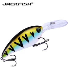 Jackfish 1 pçs 14g 10cm crankbait pesca wobbler artificial manivela isca baixo truta isca de pesca pique corrico pesca minnow enfrentar