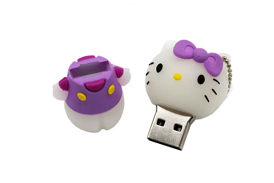 Напиши мне красный розовый, синий gree желтого цвета, с принтом «hello Kitty» с usb флэш-накопитель usb 2,0 4 GB/8 GB/16 GB/32 GB/64 Гб флешка, подарок